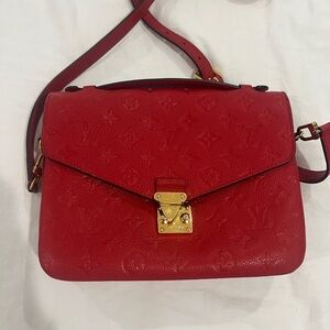 Louis Vuitton Red Leather Crossbody Bag